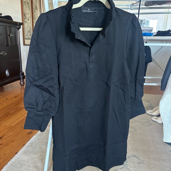 Black Charlotte Terry Dress POMANDER PLACE Tuckernuck NWT - Picture 6 of 8